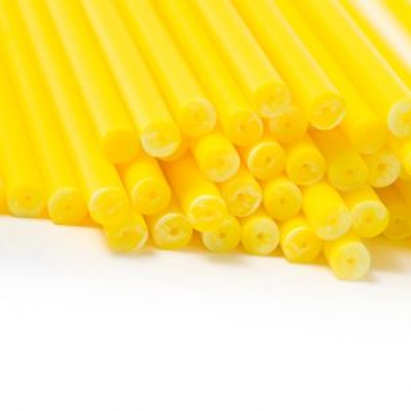 CakePop Sticks - Kunststoff Gelb 15cm